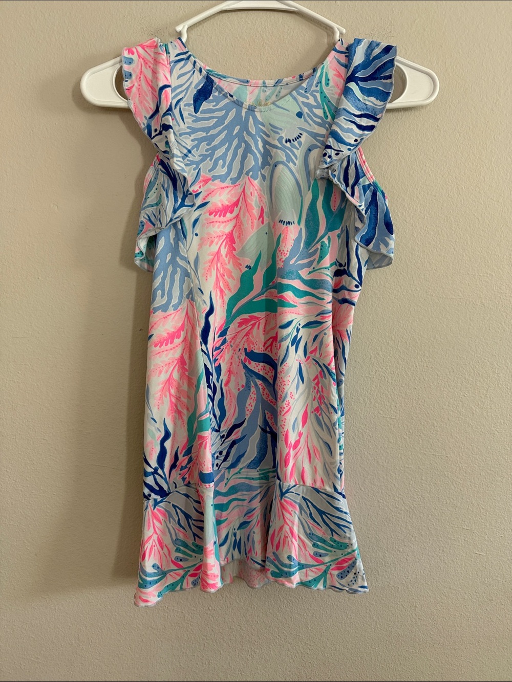 Lilly Pulitzer Coral Reef Print Flutter-Sleeve Top [995]